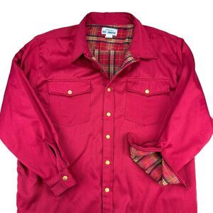 Vtg Haband's Ice House Men's XL Flannel Lined Shacket Jacket‎ Grunge Skater Y2K